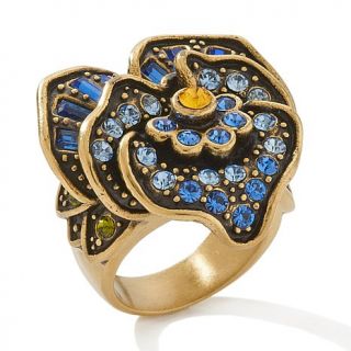 Heidi Daus "Pleasing Pansy" Crystal Accented Ring