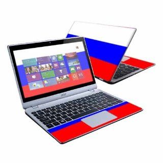 MightySkins Protective Skin Decal Cover for Acer Aspire V5 122P Laptop with 11.6" touch screen Sticker Skins Russian Flag Computers & Accessories