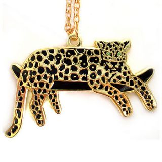 lazy leopard necklace by superfumi