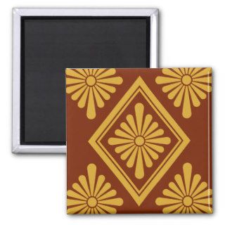 Japanese Rosette Lozenges Pattern Magnet