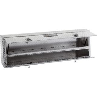 Aluminum Rail Top Truck Box — Diamond Plate, 72in.L x 12in.W x 22 1/2in.H  Rail Top Boxes