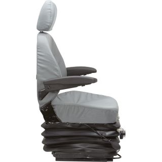 K & M Heavy-Duty Mechanical Suspension Seat — Gray, Model# 7913  Construction   Agriculture Seats
