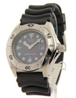 Pulsar By Seiko Divers 200m SOLAR powered Sports Watch Black Rubber Strap Date Watch PUA119 Watches
