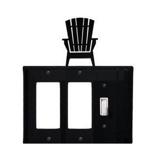 VWI EGGS 119 Adirondack   Double GFI and Switch Electric Cover Powder Metal Coated   Switch And Outlet Plates  