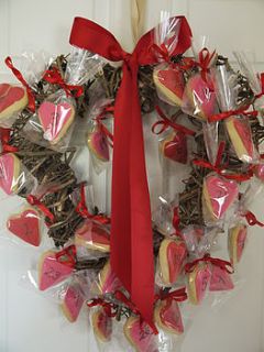 advent heart shaped biscuit wreath by bisquites