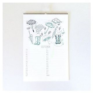 illustrated 2014 calendar by nicole stollery design