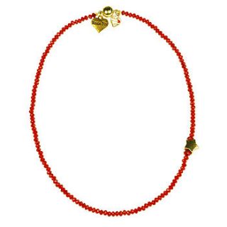 ruby star short necklace by rosie fox