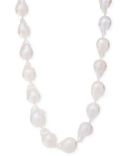 Pearl Necklace, 14k Gold Baroque Cultured Freshwater Pearl Knotted Necklace (20mm x 25mm)   Necklaces   Jewelry & Watches