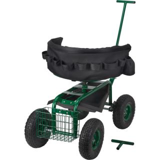 Deluxe Rolling Garden Seat with Easy Change Turnbars  Yard Carts   Wheelbarrows