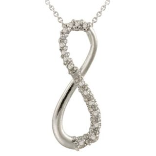 Sterling Silver Diamond Accented Infinity Neckla