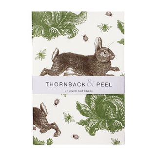 rabbit and cabbage notebook by thornback & peel