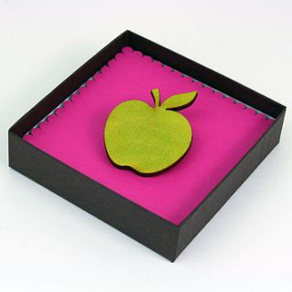 teachers thank you apple brooch by bombus