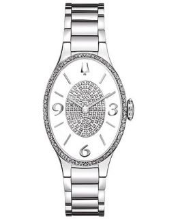 Bulova Womens Diamond (2/3 ct. t.w.) Stainless Steel Bracelet Watch 40x25mm 96R193   Watches   Jewelry & Watches