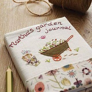 personalised garden journal notebook by pipany