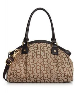 Calvin Klein Hudson Jacquard Satchel   Handbags & Accessories
