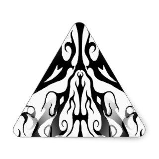 Elegance Tribal Tattoo Digital Collage Triangle Stickers