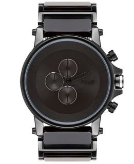 Vestal Watch, Unisex Chronograph Black Acetate and Stainless Steel Bracelet 49mm PLA017   Watches   Jewelry & Watches