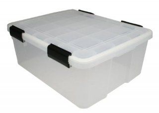 IRIS® 30.6 Quart Water Tight Storage Box   4 Buckles   Lidded Home Storage Bins