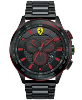 Scuderia Ferrari Watch, Mens Chronograph Race Day White and Black Silicone Strap 44mm 830026   Watches   Jewelry & Watches