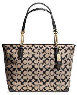 COACH MADISON EAST/WEST TOTE IN PRINTED SIGNATURE FABRIC   COACH   Handbags & Accessories