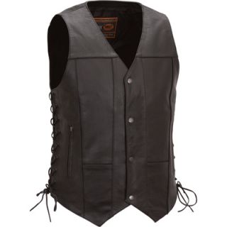 First Classics Men's 10-Pocket Leather Vest — Black  Motorcycle Vests