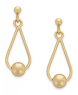 Giani Bernini 24k Gold over Sterling Silver Earrings, Teardrop Bead Earrings   Earrings   Jewelry & Watches