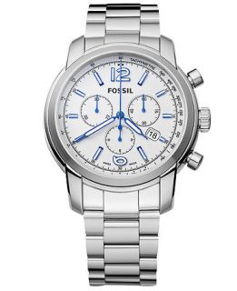 Fossil Mens Swiss Chronograph Stainless Steel Bracelet Watch 45mm FSW7004   Watches   Jewelry & Watches
