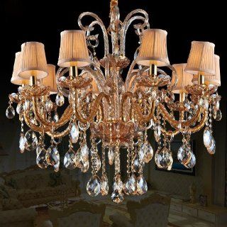 Gorgeous Crystal Chandeliers Palace Lamps Fixtures Parlor Lighting 10 Light New 110 V    