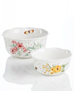 Lenox Dinnerware, Set of 2 Butterfly Meadow Nesting Bowls   Casual Dinnerware   Dining & Entertaining