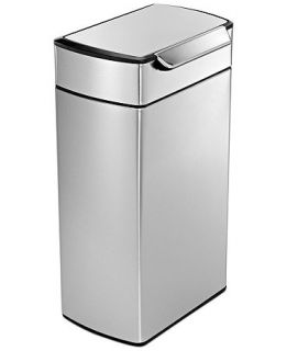 simplehuman Brushed Stainless Steel 40 Liter Fingerprint Proof Touch Bar Trash Can   Kitchen Gadgets   Kitchen
