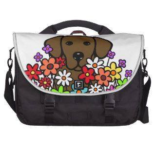 Beautiful Soul Chocolate Labrador Illustration Laptop Bags