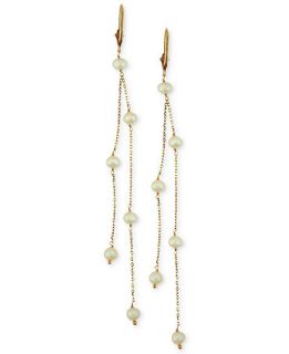 EFFY Cultured Freshwater Pearl Double Strand Earrings (4 1/2mm) in 14k Gold   Earrings   Jewelry & Watches