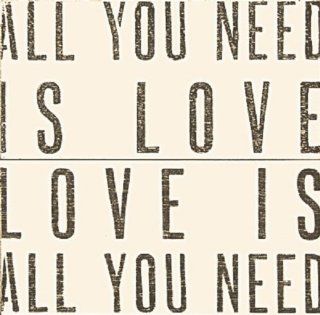 Sugarboo Designs Antiqued Sign AS109 CR All You Need Is Love, Cream 36 Inch by 36 Inch by 1 5/8 Inch   Decorative Signs