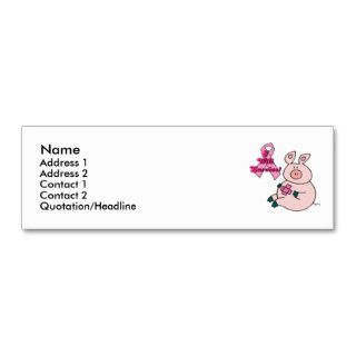breast cancer will survive pig, Name, Address 1Business Card Template