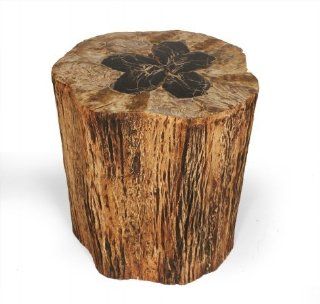 Control Brand FM108NATURAL Good Form Tree trunk dining table with petrified wood inlay   Vanities