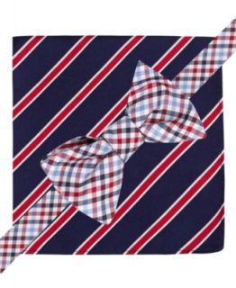 Tommy Hilfiger Tie, Stripe Bow Tie and Paisley Pocket Square Set   Ties & Pocket Squares   Men