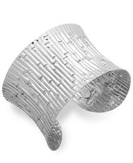 Sterling Silver Bracelet, Textured Stamped Cuff Bracelet   Bracelets   Jewelry & Watches