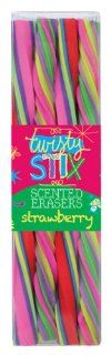 International Arrivals Twisty Stix Strawberry Scented Erasers, Set of 4 (112 4)  Pencil Erasers 