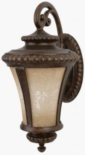 Craftmade Z1224 112 Wall Lanterns with Antique Scavo Glass Shades, Bronze   Wall Porch Lights  
