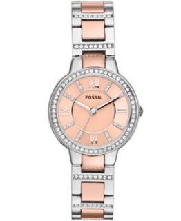 Fossil Womens Rose Gold Tone Stainless Steel Bracelet Watch 28mm AM4508   Watches   Jewelry & Watches