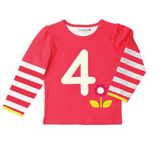 girls number four t shirt by olive&moss