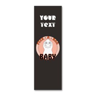 Baby Ghost Playing With Peek A Boo Saying Business Card Template