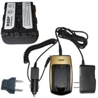 HQRP Battery Charger and Battery compatible with SONY CCD TRV107 CCD TRV108 CCD TRV118 CCD TRV128 CCD TRV128E CCD TRV138 Camcorder plus HQRP Euro Plug Adapter  Camera & Photo