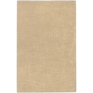 Candice Olson Loomed Carved Beige Abstract Plush Wool Rug (3'3 x 5'3) Surya 3x5   4x6 Rugs
