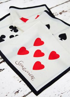 silk playing card scarf by somerville scarves