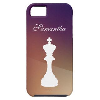 Personalized Purple and White Chess iPhone 5 Case