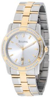 Bulova Men's 98E104 Diamond Accented Stainless Steel Bracelet Watch Bulova Watches