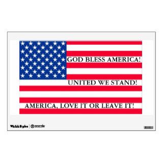 AMERICAN FLAG UNITED WE STAND IN GOD WE TRUST WALL SKINS