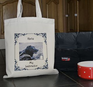 personalised 'dog' photo shopping bag by andrea fay's