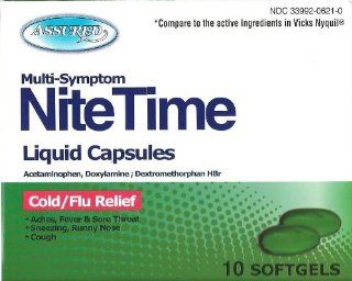 Multi Symptom Nite Time Liquid Capsules   Pack of (2)  20 Softgels Health & Personal Care